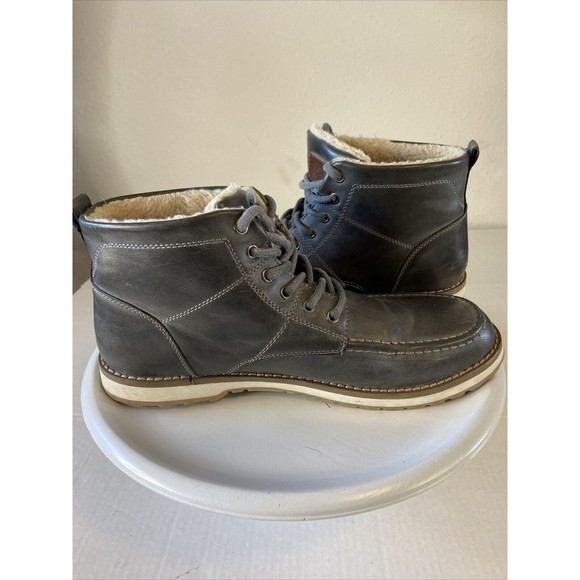 GLOBALWIN Mens Classic Lace Up Winter Water Resistant Chukka Boots Gray Size 12 main image 4